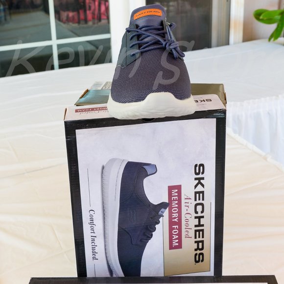 2 pairs  Skechers bundle shoes BLACK+nAVY  men shoes - Picture 5 of 16